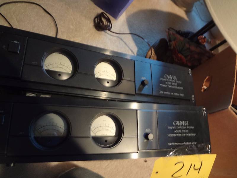 lot 214 image: Pair of Carver Amps