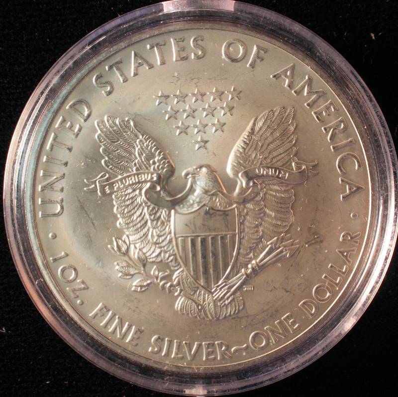 2014 US SILVER EAGLE .999 FINE SILVER IN AIRTITE HOLDER