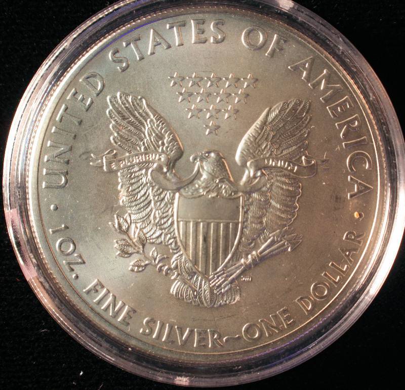 2014 US SILVER EAGLE .999 FINE SILVER IN AIRTITE HOLDER