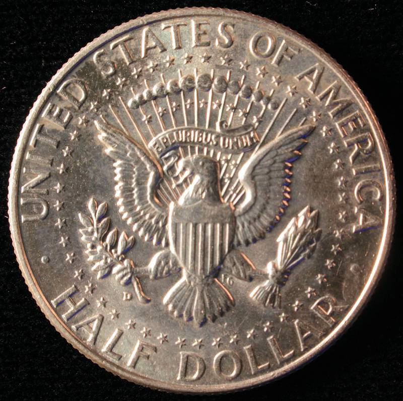 1964 D KENNEDY SILVER HALF DOLLAR AU