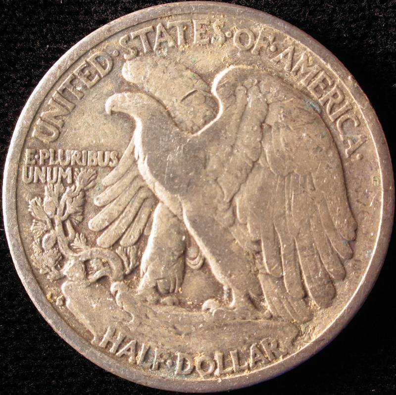 1934 S WALKING LIBERTY SILVER HALF FINE