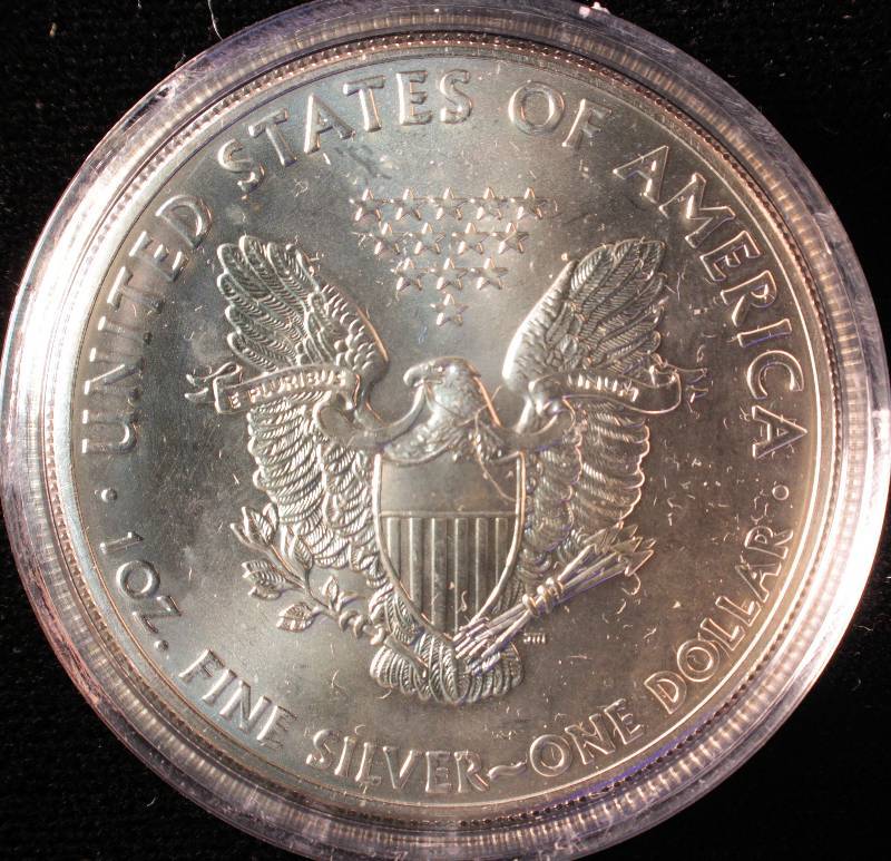 2015 US SILVER EAGLE 1 TROY Oz. .999 FINE SILVER IN AIRTITE HOLDER