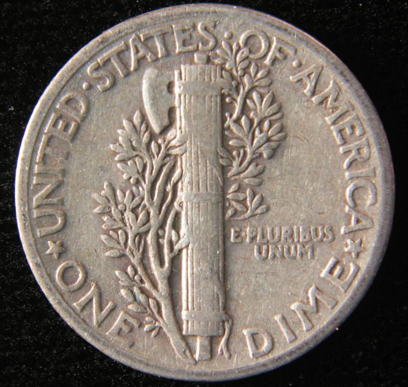 1939 MERCURY SILVER DIME FINE