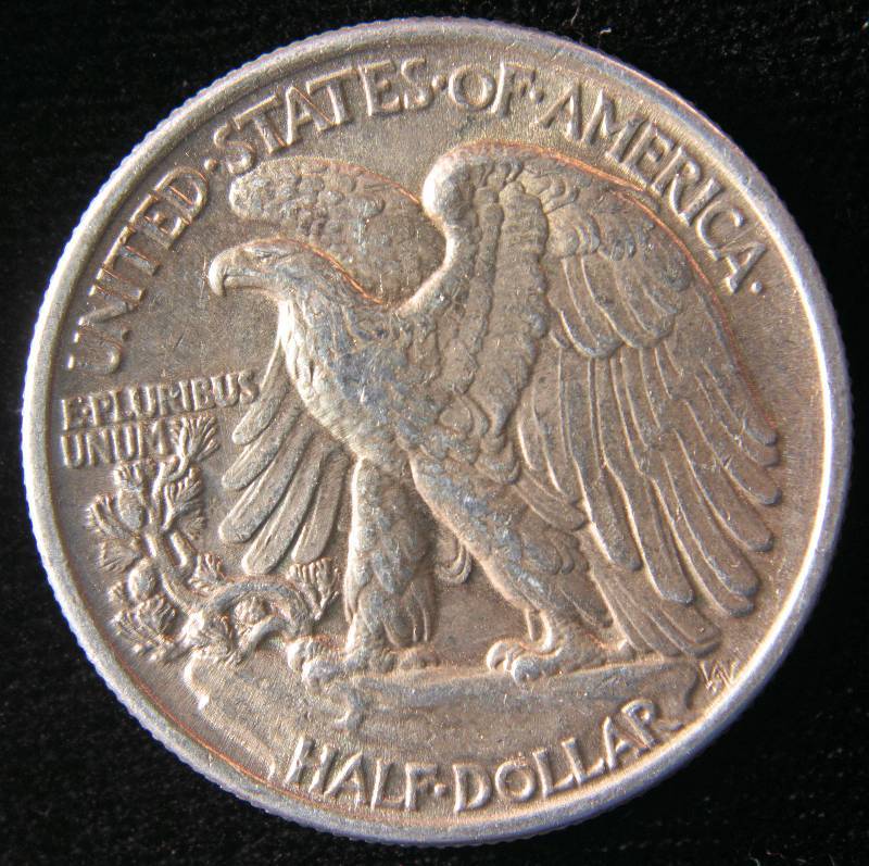 1943 US WALKING LIBERTY SILVER HALF DOLLAR AU