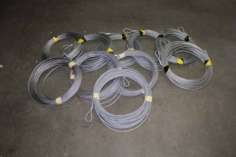 lot 108 image: Steel Winch Cables. Lot of 10