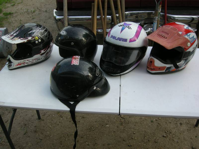 lot 76 image: Five helmets