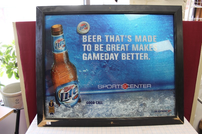 Miller Lite Framed Sign