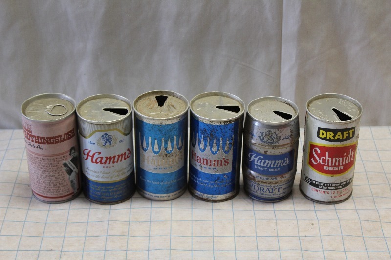Vintage Hamms Beer Cans