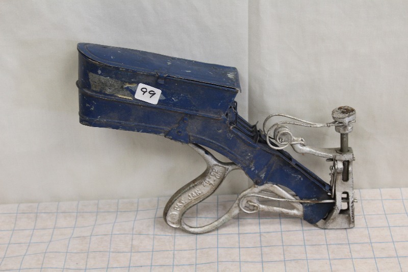 c. 1900s Finishing Nail Gun, appears functional, all parts move freely