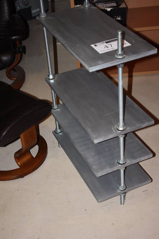 lot 47 image: Shelf wMetal Style Finish 4 Shelves 11.5 x 24 x 36.