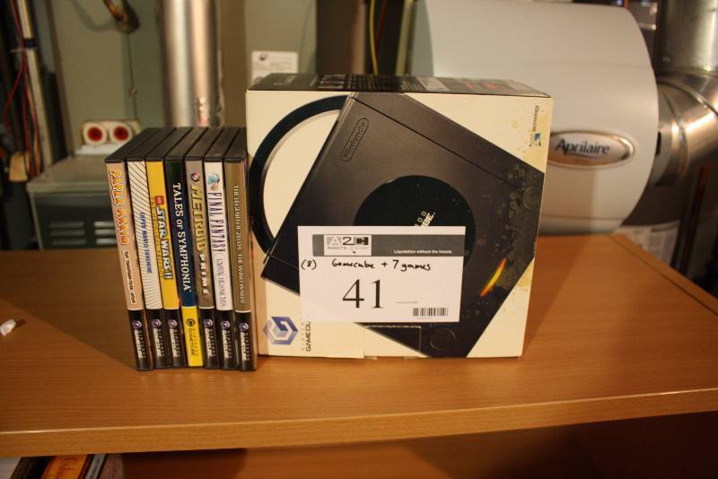 lot 41 image: Nintendo Gamecube Lot Including Nintendo GamecubeGamecube Games Including Metroid Prime, Final Fantasy, The Legend of Zelda, And More.