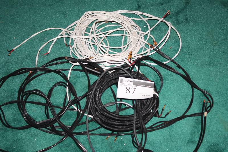 lot 87 image: Bundle Lot of (3) Miscellaneous Speaker Wire.