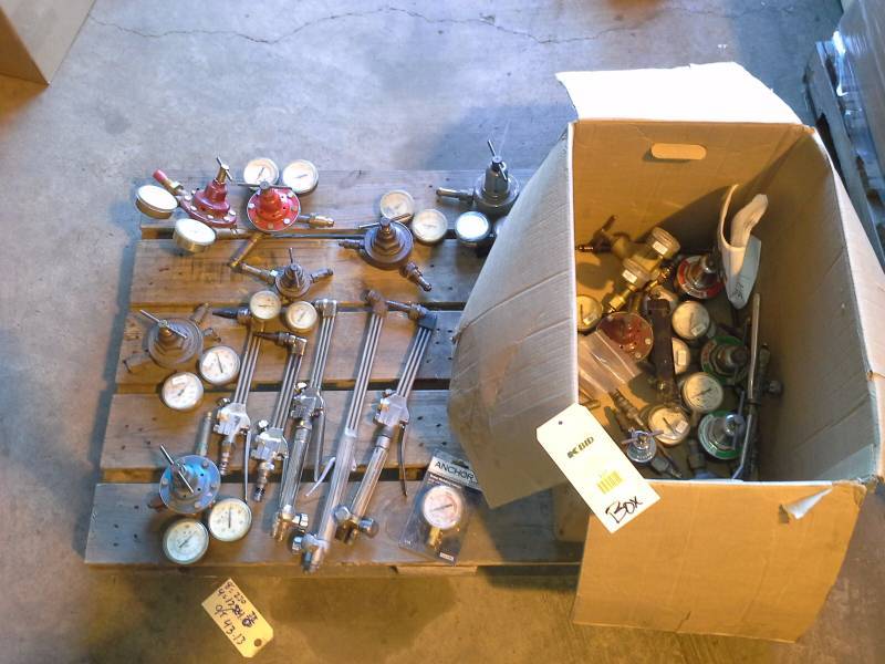 lot 127 image: Box Lof of Valves and Welding Torches