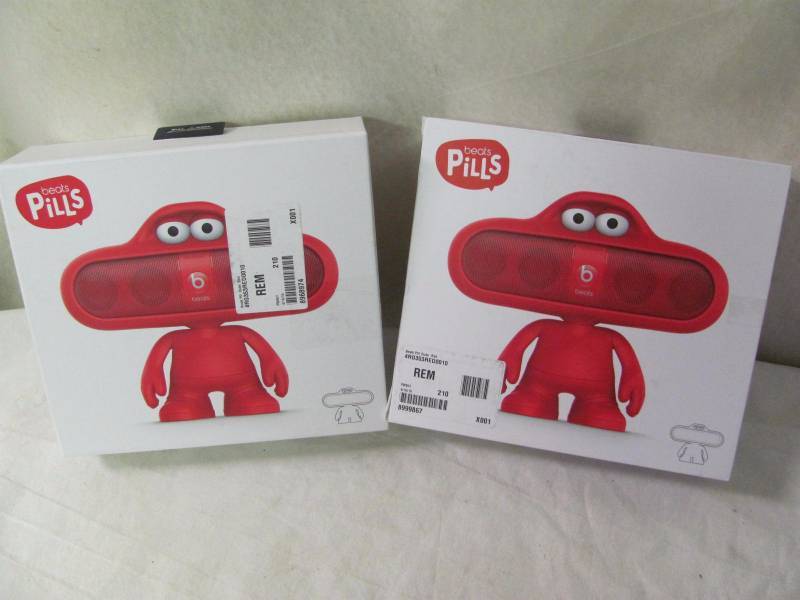 LOT OF 2 Beats Pill Dude  Red