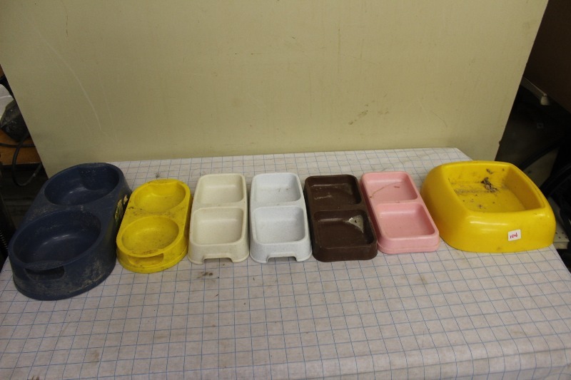 Lot of Pet Water and Food Bowls