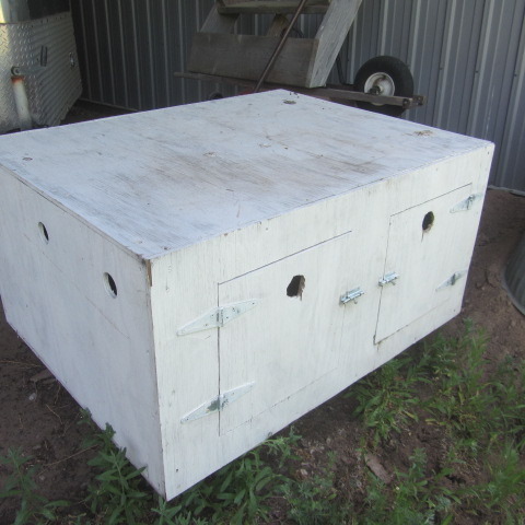 lot 179 image: Wooden Transport Kennel