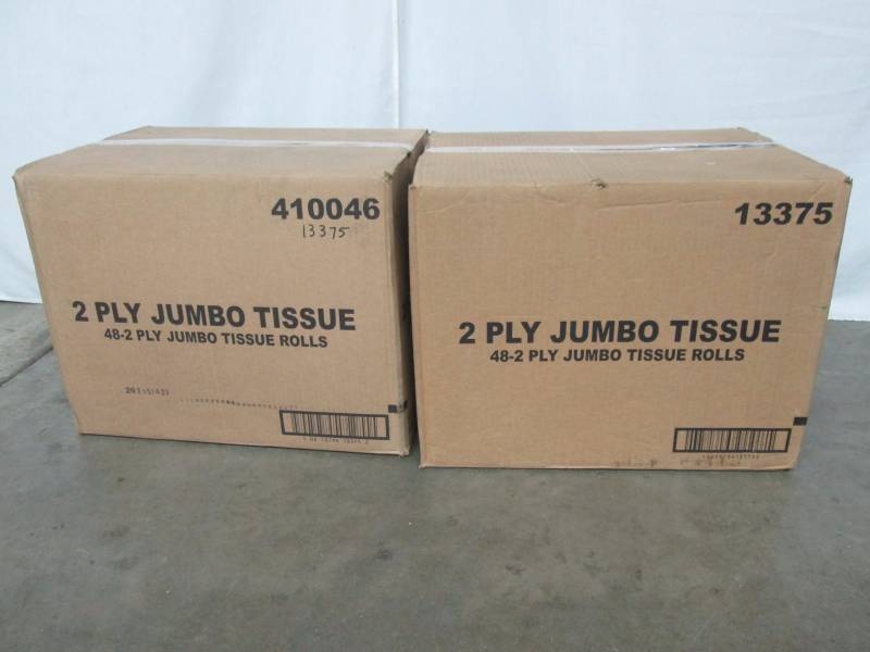 2 Cases of Industrial Toilet Paper Rolls