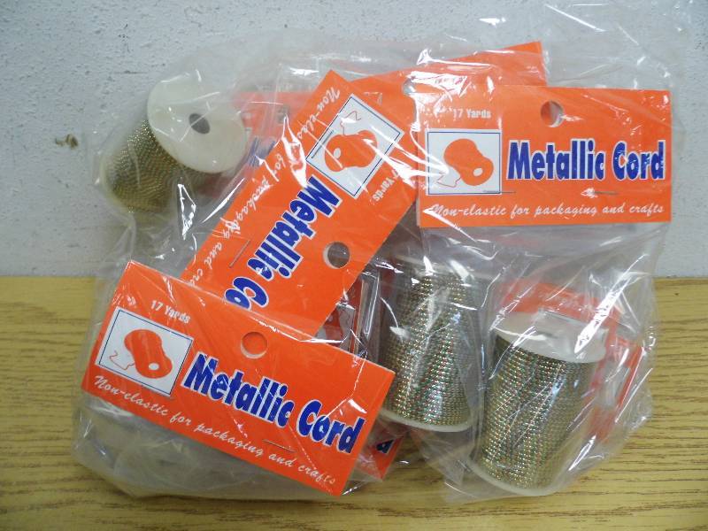 Lot of 12 Rolls Metallic Cord