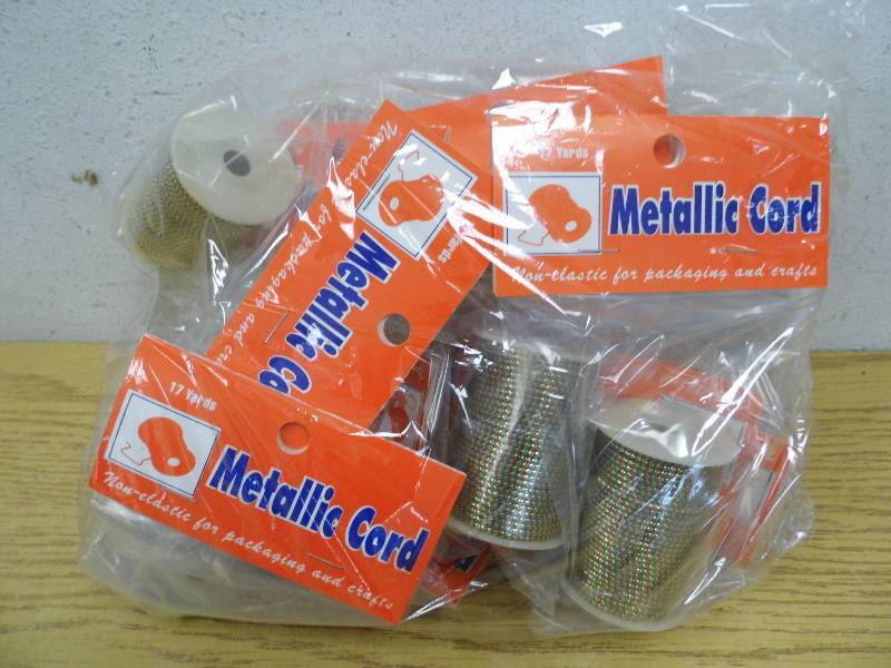 Lot of 12 Rolls Metallic Cord