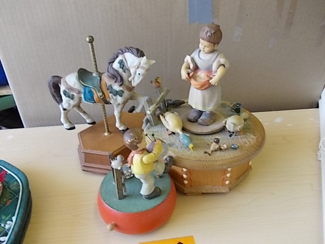 3-Music Box Figurines