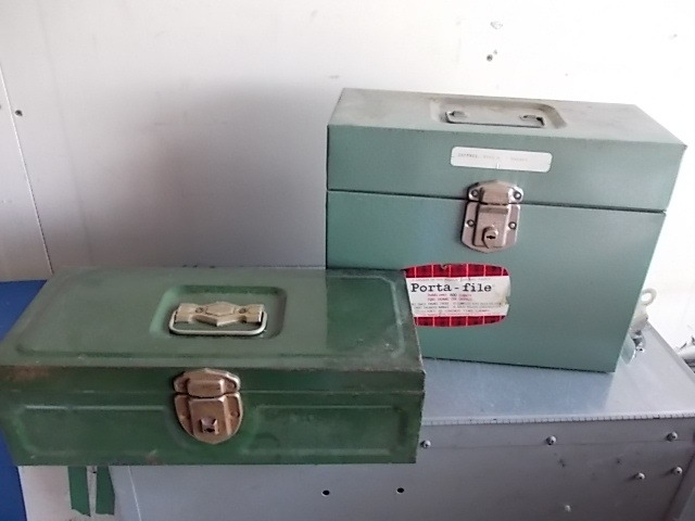 2-Small Metal Home Office Files (1-Has Key)