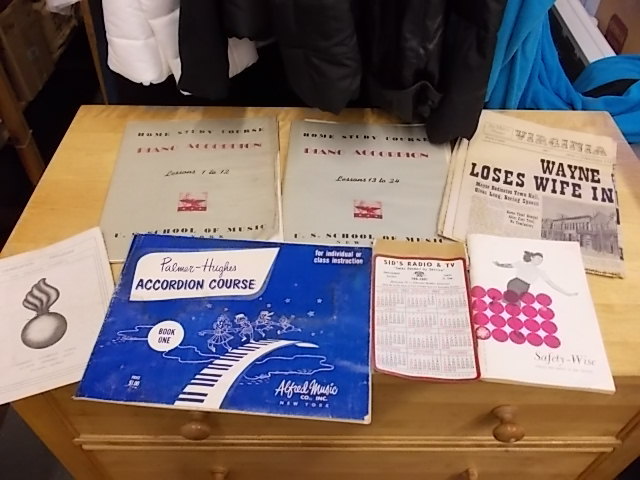 Vintage Music (Accordian) Books, Other Old Papers