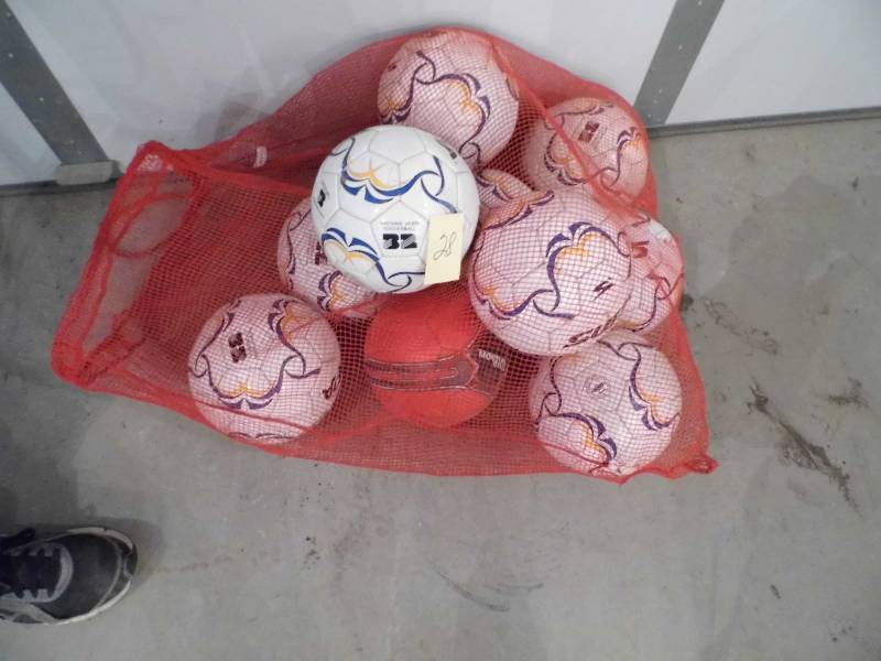 10 Soccer Balls with Bag