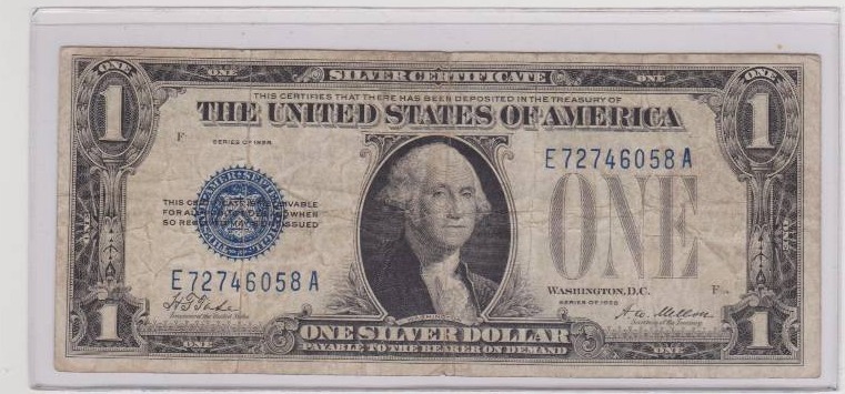 1928 Funny Back $1.00 Silver Certificate