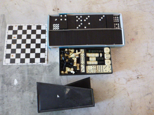 lot 88 image: Dominoes and ChessCheckers Games