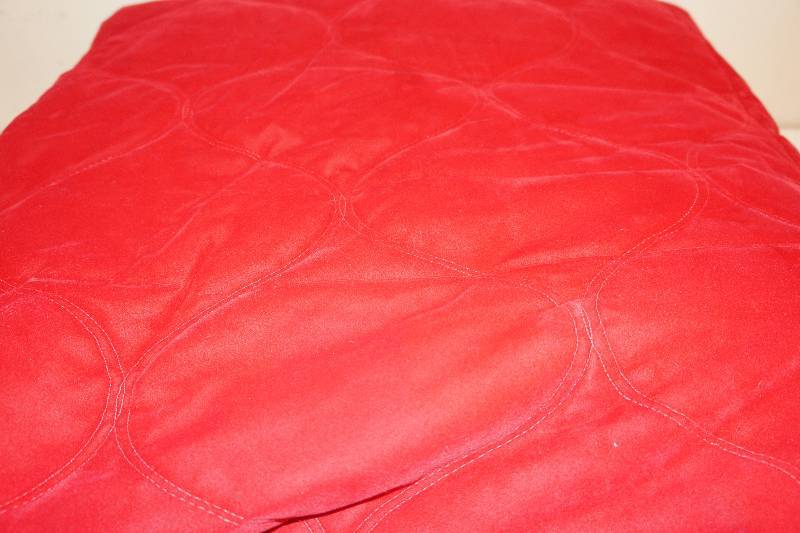 lot 105 image: Vintage Red Velvet Bed Spread