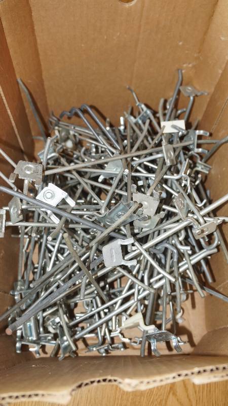 lot 29 image: Retail Display Peg Board or Slat Wall Hooks