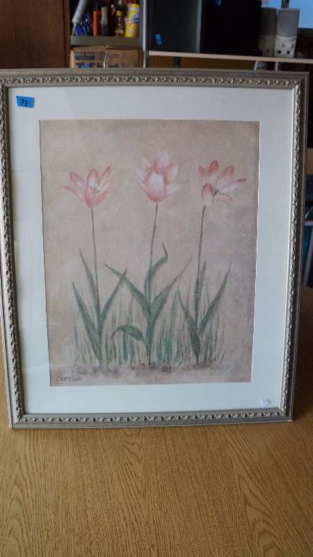 lot 72 image: Lakes Flowers Framed Print by Debra Lake