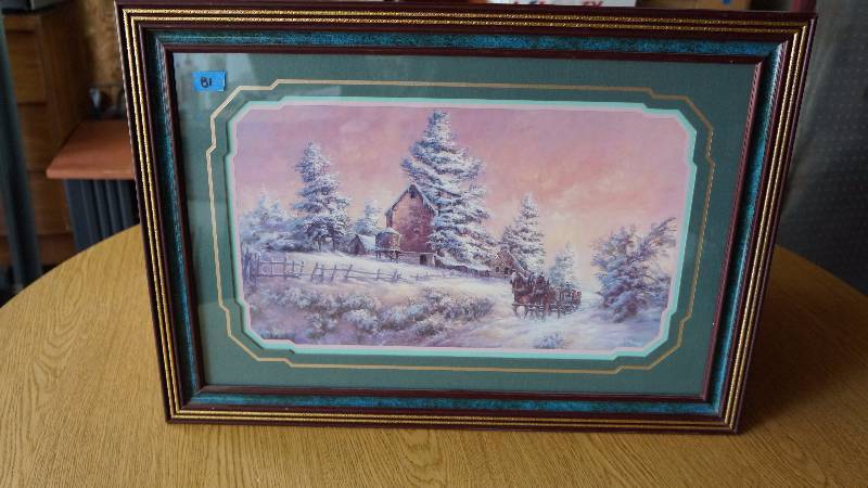 lot 81 image: Lee K. Parkinson Winter Scene Framed Print