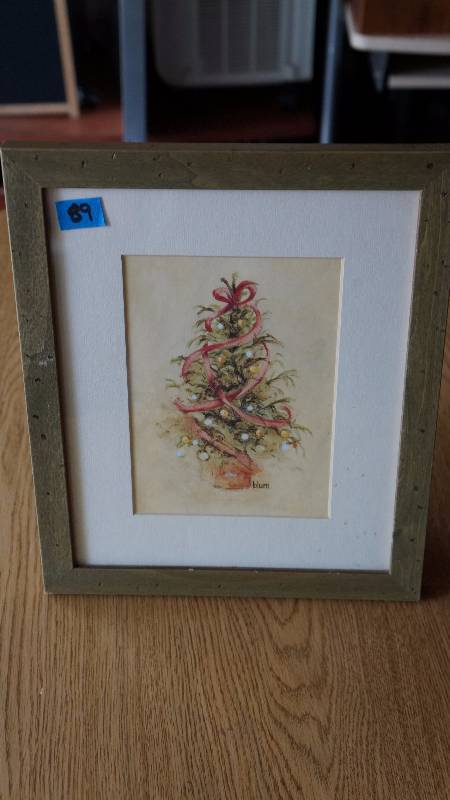 lot 89 image: Christmas Tree by Artist Blum Framed Print