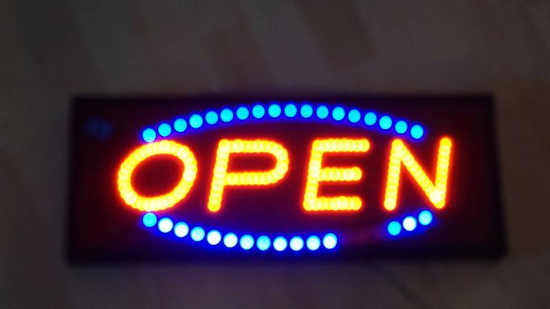 lot 127 image: Lighted Open Sign