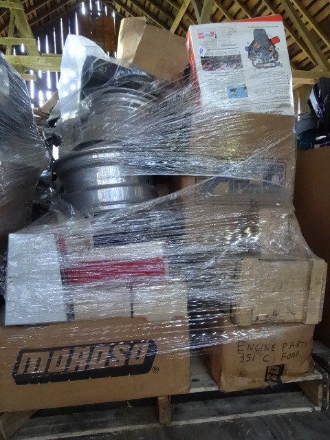 Skid of misc parts.