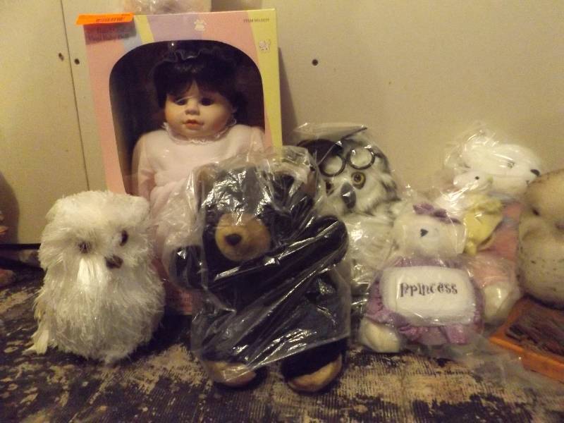 Doll and stuffed animals