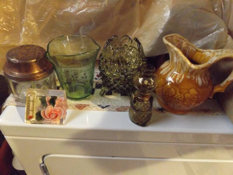 Glass Vases, Water Pitcher, small oil lamp