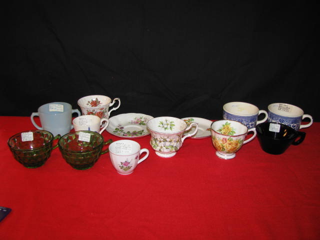 vintage cups and saucers