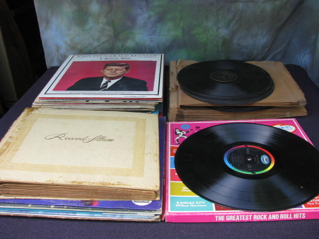 large tote of vintage records