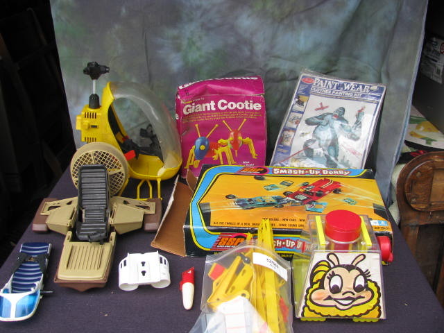 Several vintage toys