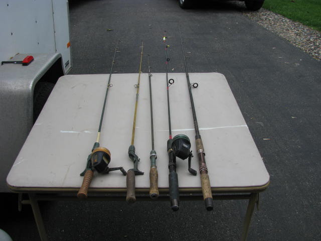 five poles and two reels