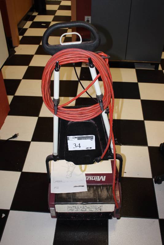 lot 34 image: Minuteman Floor Scrubbing Machine wCord Port A Scrub M12110M12230.
