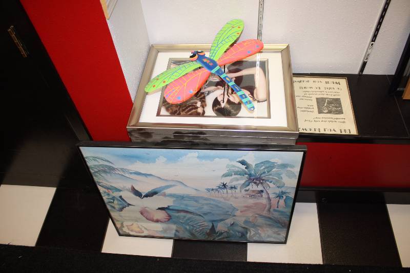 lot 63 image: Lot of (7) Wall Art Including Decorative Dragonfly Framed Pictures Framed Print And More 20 x 16 (5) 24 x 23 (1).