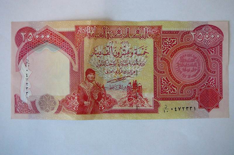 Iraq 25,000 Dinars Bill