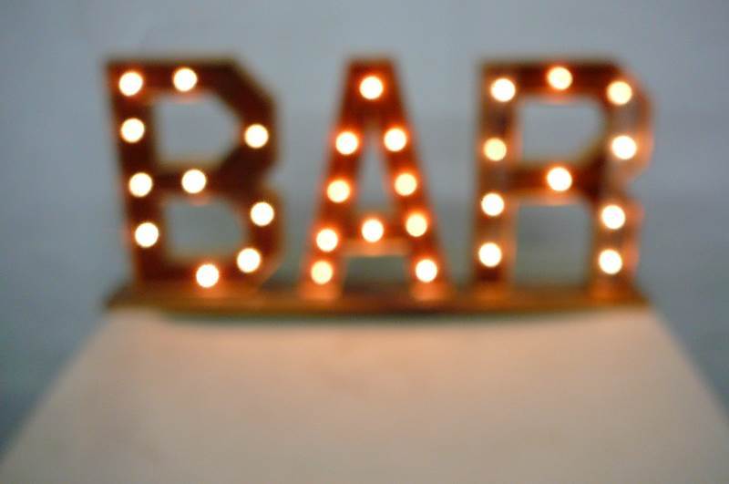 Lite Bar Sign made out of Recycled Wood Hand Crafted NEW 29 Long X 13 High