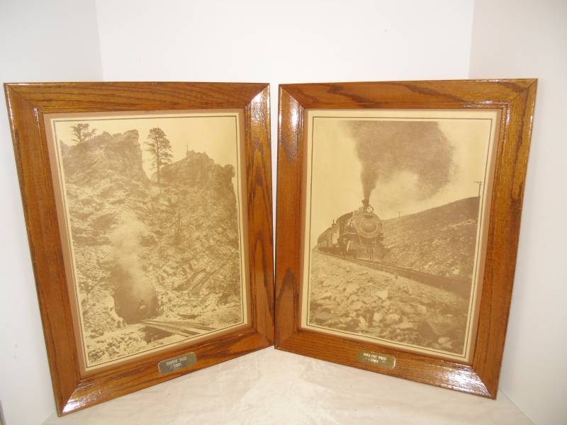 lot 13 image: Antique Pictures Trains on Sphinx Pass 1900 and Rollins Pass 1905 Colorado