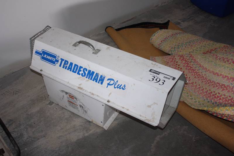 L.B. White LP Fired Torpedo Heater, LP Fuel and 115 Volt AC. Blower Fan,