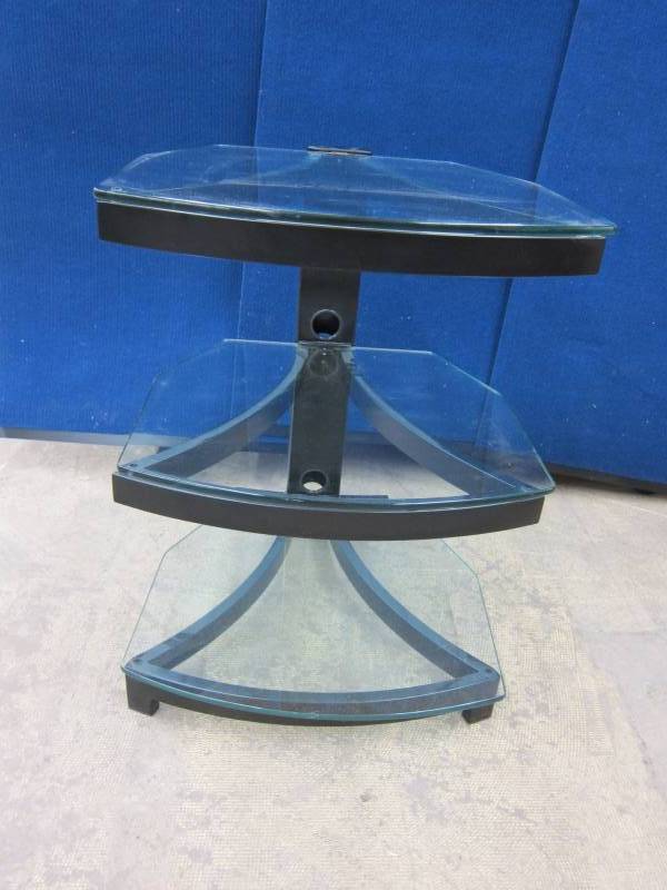 lot 9 image: Metal & Glass TV Stand