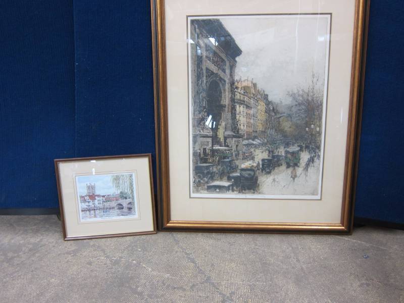 lot 37 image: Two Framed Art Pieces